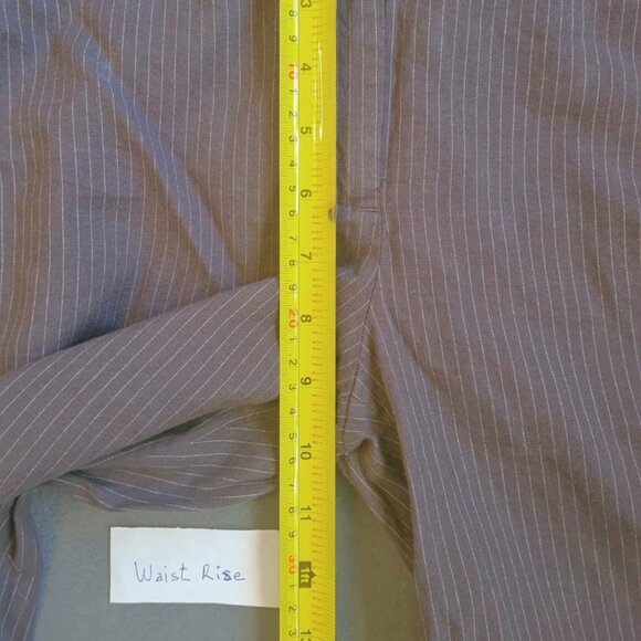 RW&CO Women Trousers Vertical Tapered Mid Rise Striped Gray Size 6 Straight Leg - Picture 9 of 16